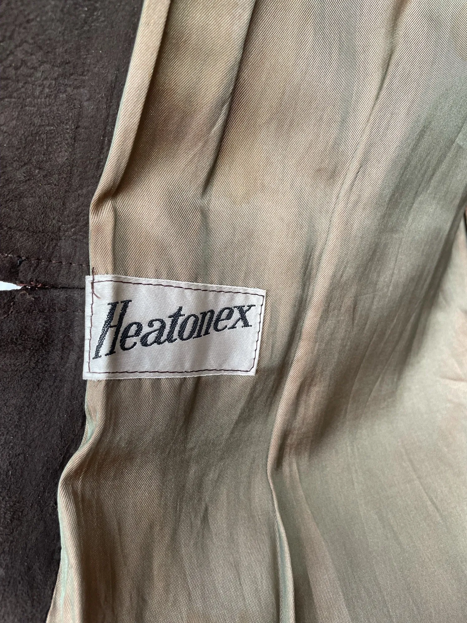 1960s Long Suede Coat in Brown - Size 16