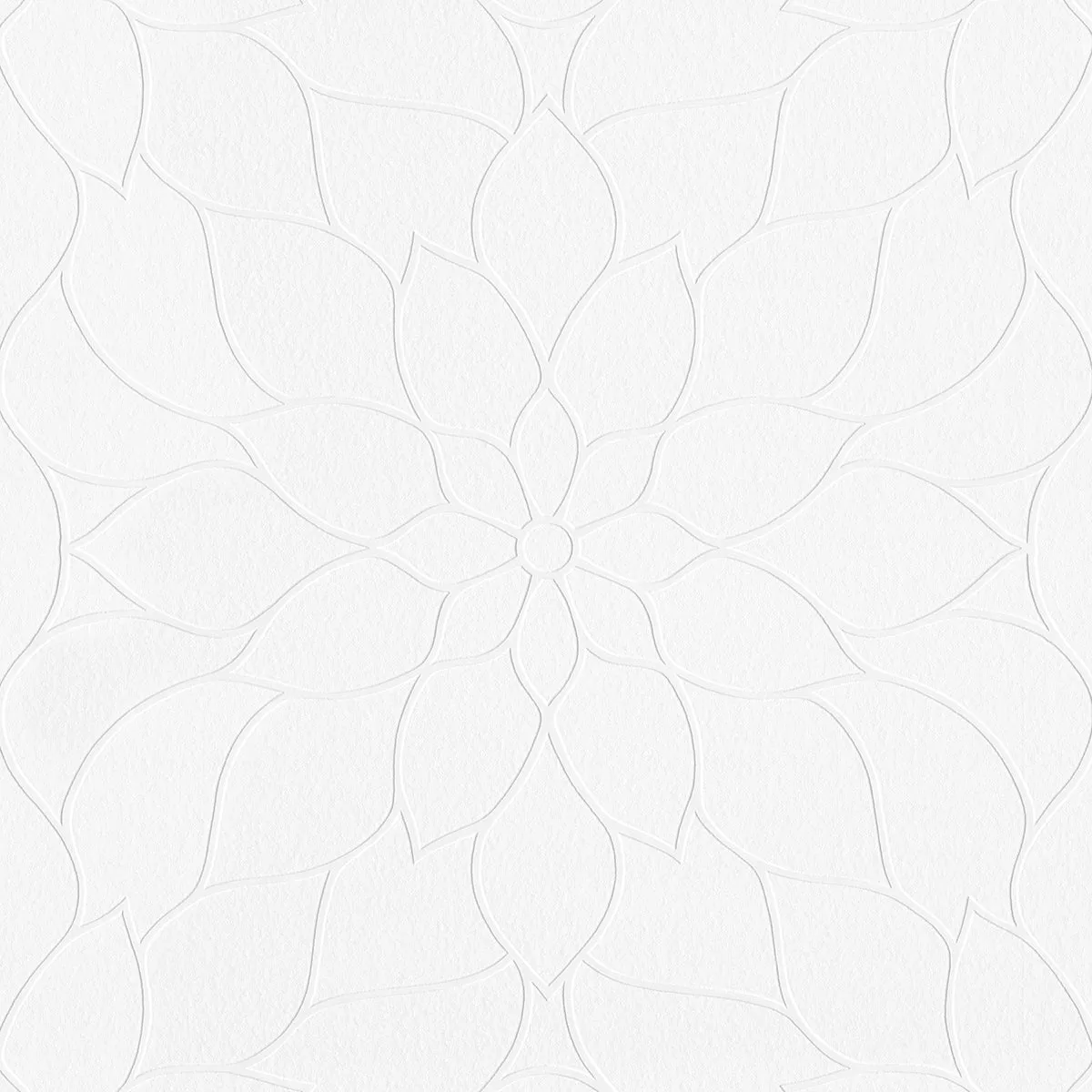 Anselm White Floral Bloom Paintable Wallpaper by Brewster Home Fashions