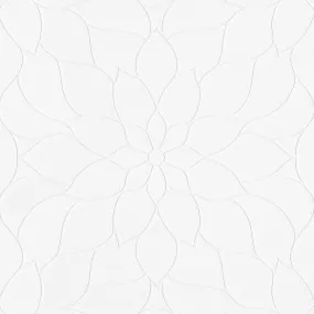 Anselm White Floral Bloom Paintable Wallpaper by Brewster Home Fashions