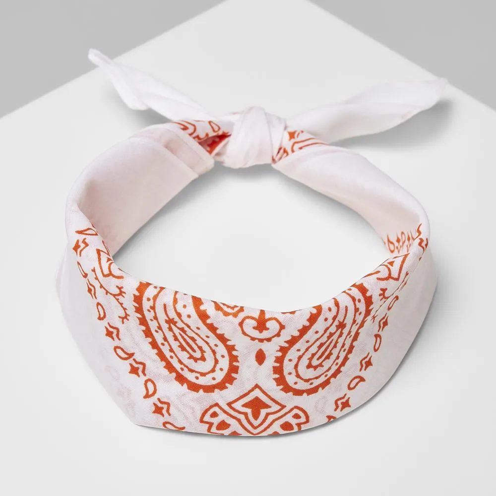 Bandana white/orange