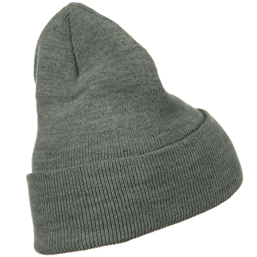 Big Stretch Plain Cuff Long Beanie