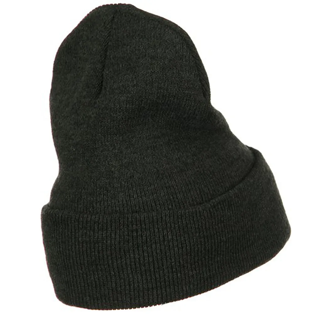 Big Stretch Plain Cuff Long Beanie