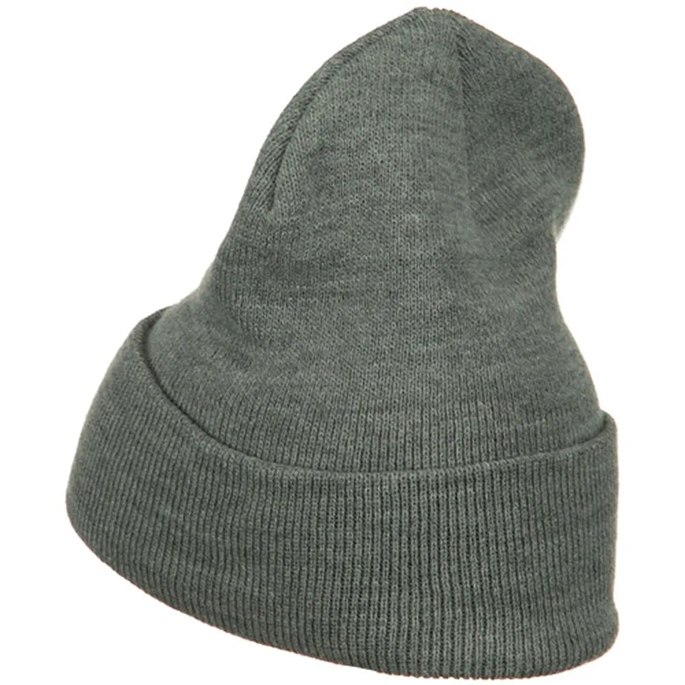Big Stretch Plain Cuff Long Beanie