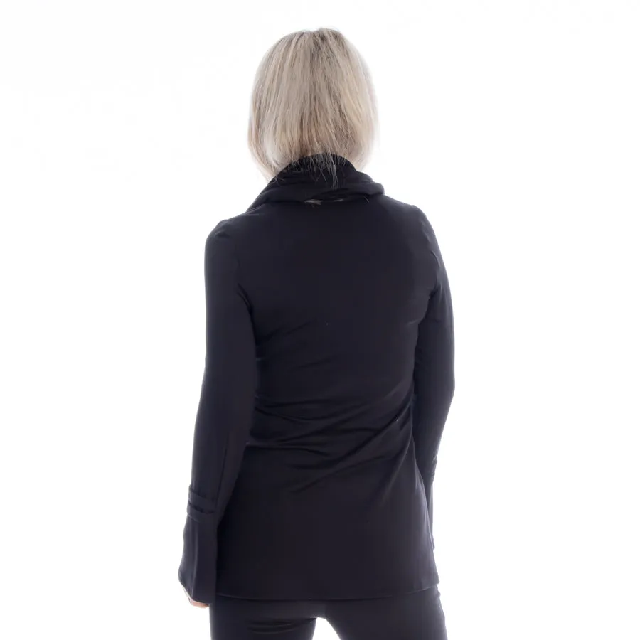 Black Soft Long Sleeve Top