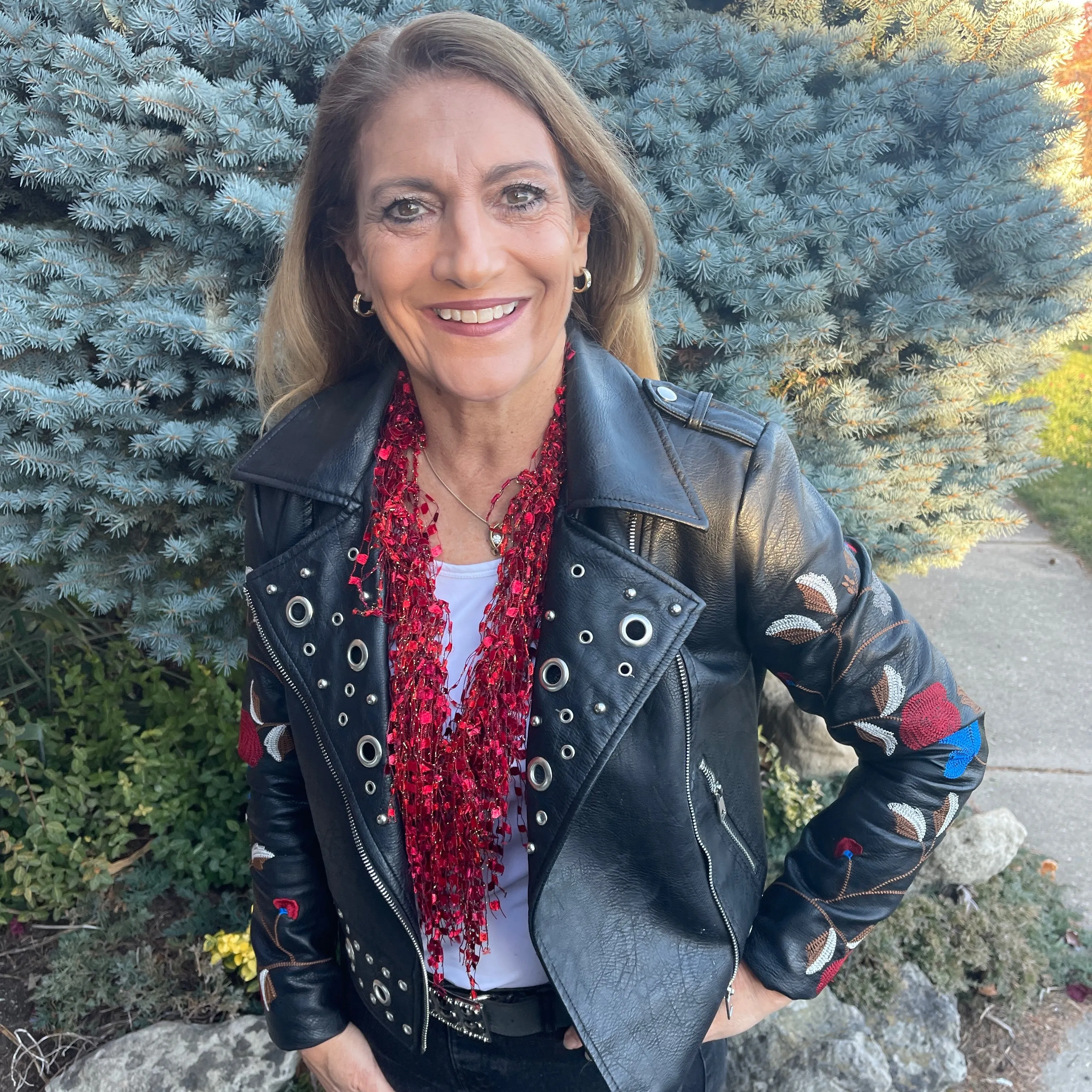 Canada Red Scarf Necklace