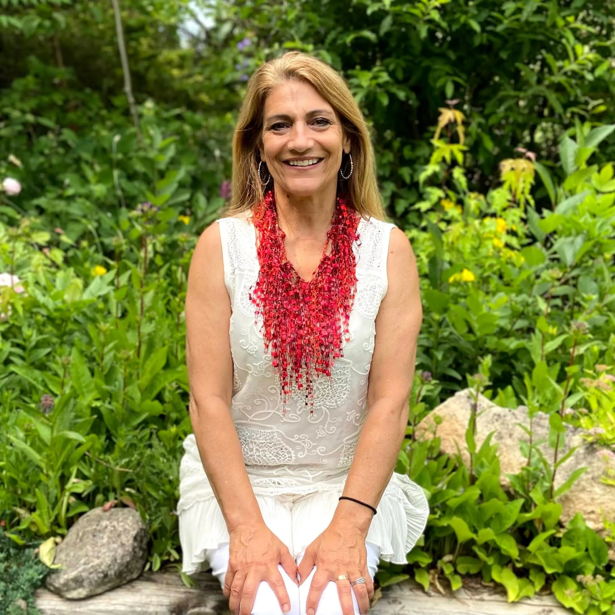 Canada Red Scarf Necklace