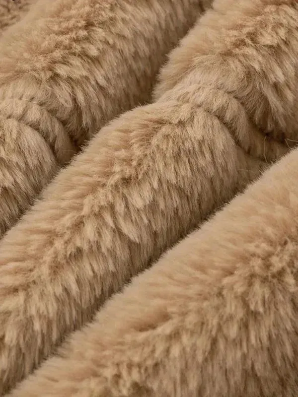 Cozy Loose Women Crop Fleece Jacket