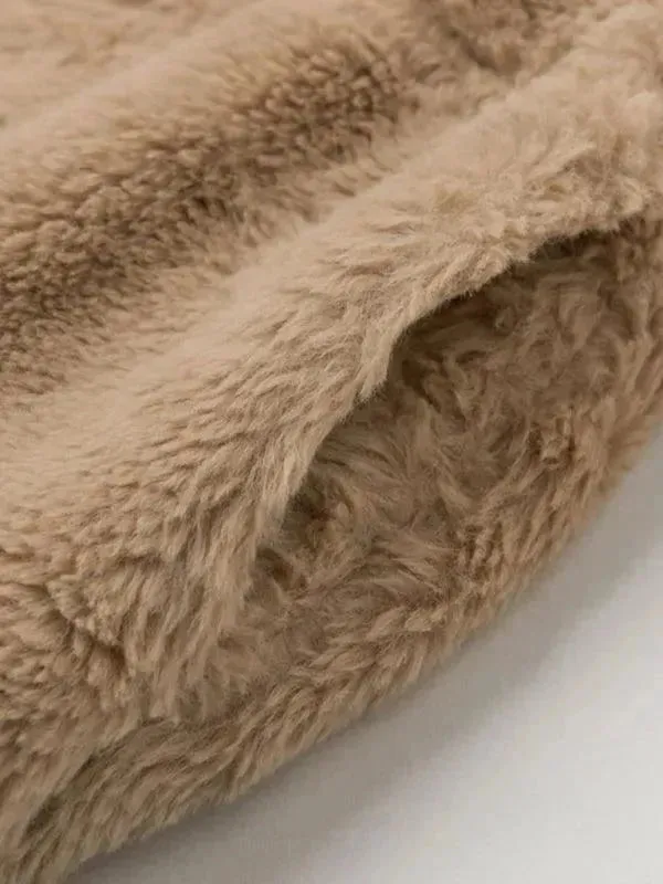 Cozy Loose Women Crop Fleece Jacket