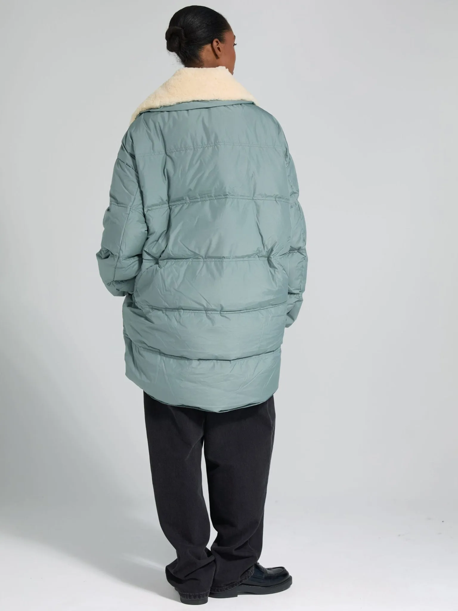 DANNY DOWN COAT - GREY/GREEN