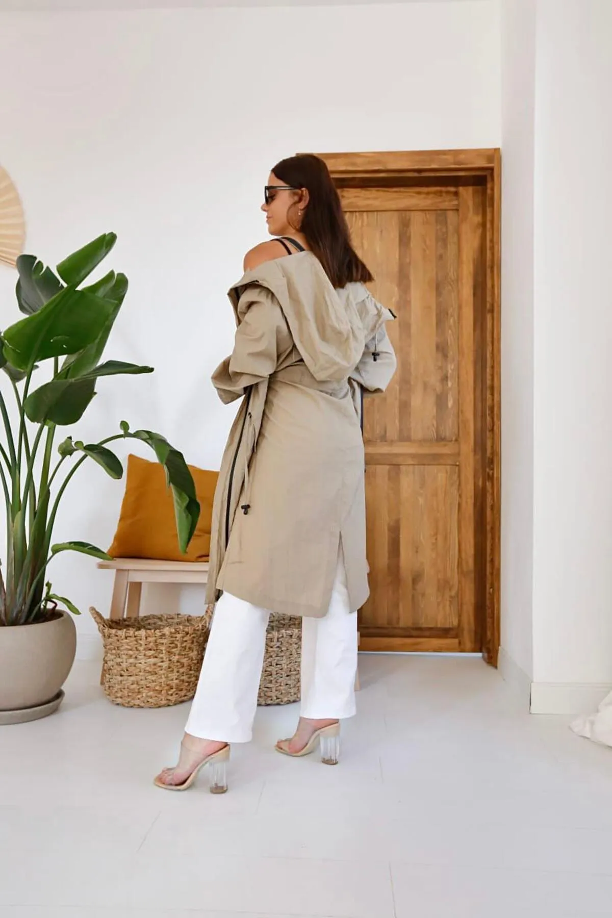 ELS Detailed Trench Coat - Camel - Mieres