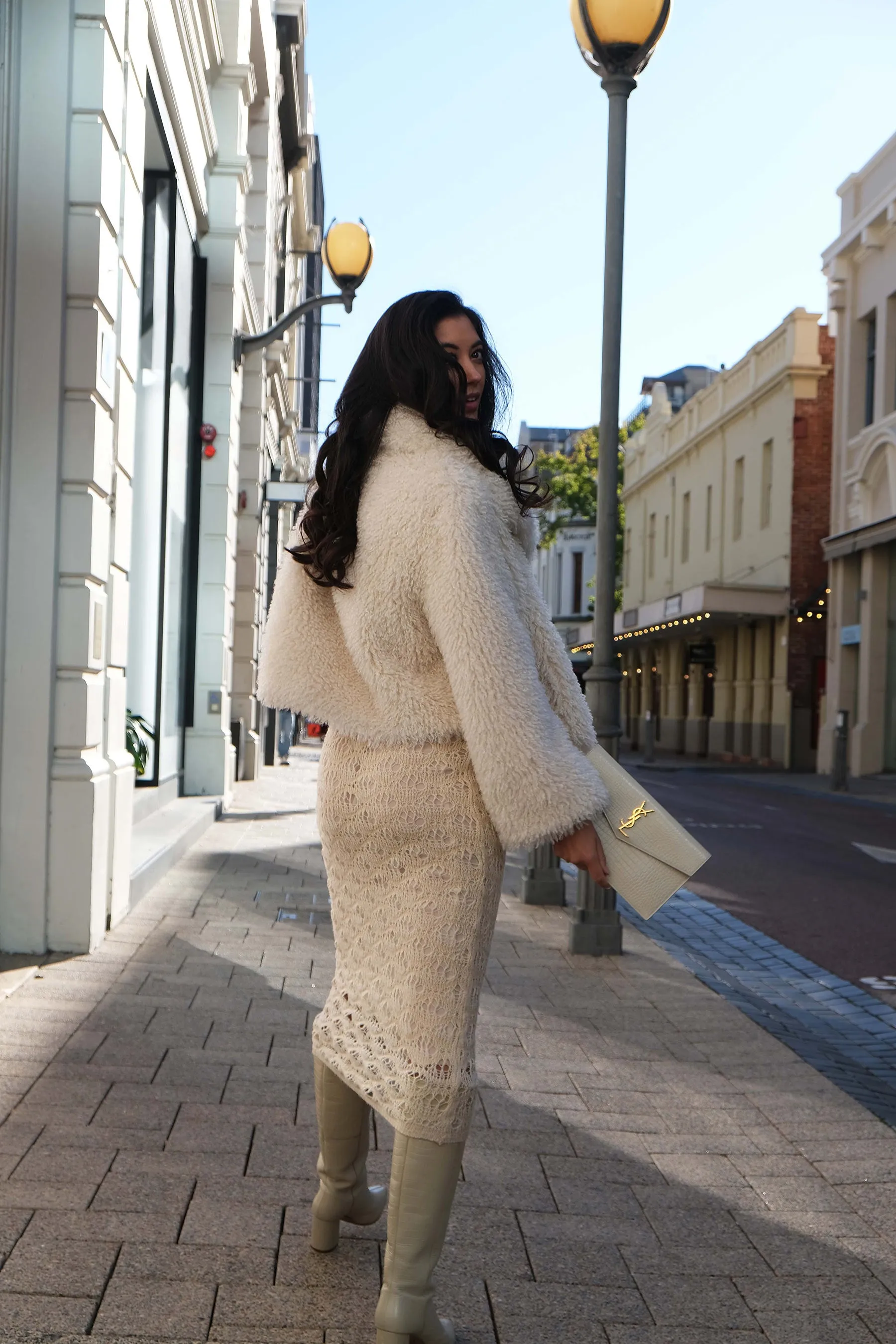 Esmé Shaggy Coat in Chiffon