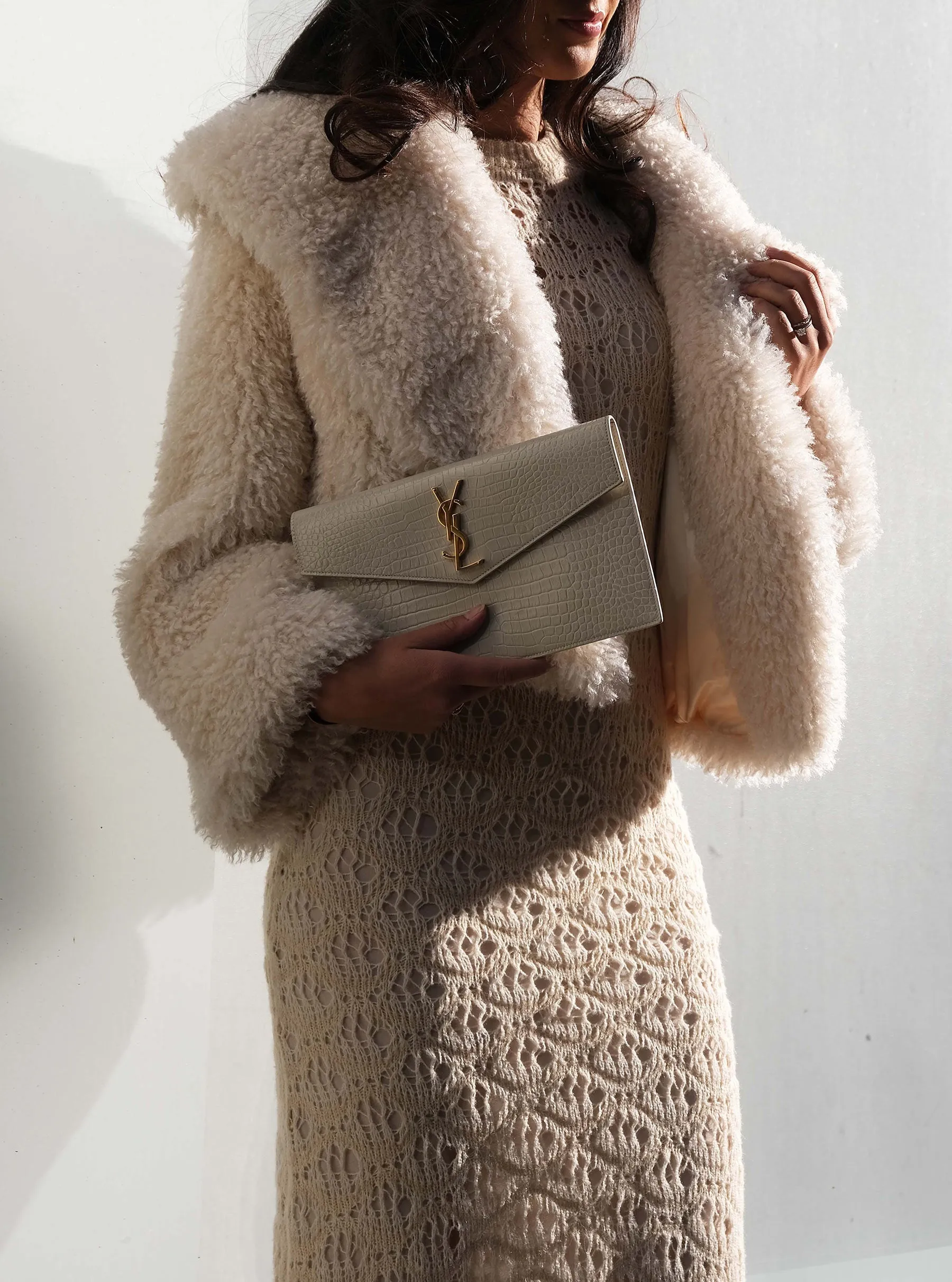 Esmé Shaggy Coat in Chiffon