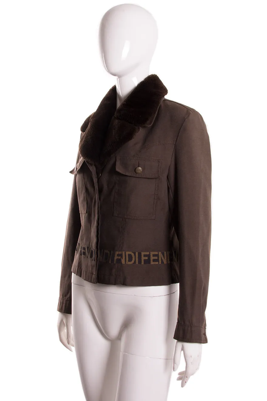 Faux Fur Collar Jacket
