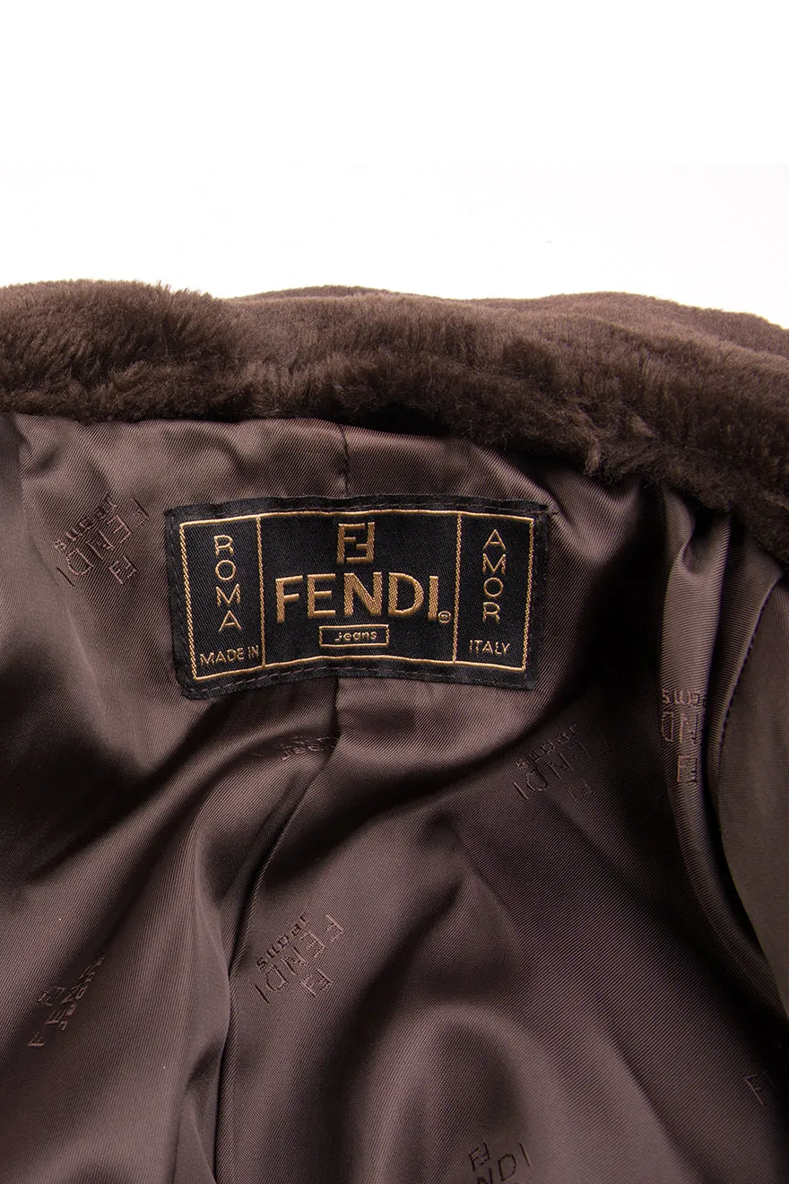 Faux Fur Collar Jacket