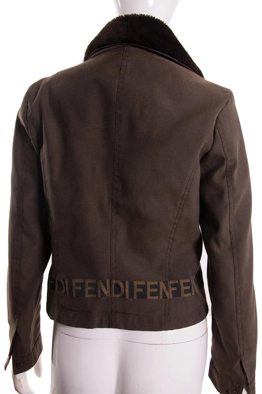 Faux Fur Collar Jacket