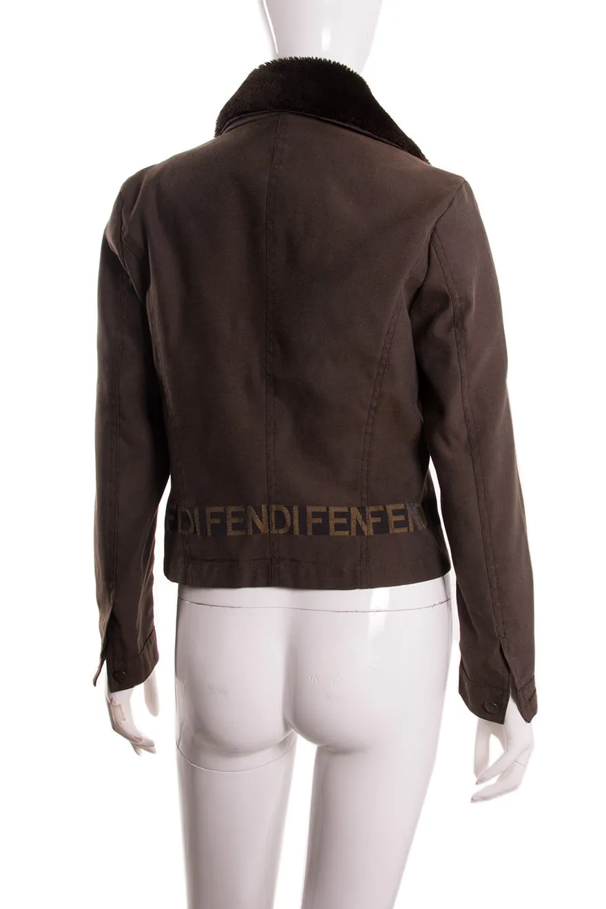 Faux Fur Collar Jacket