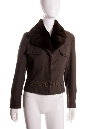 Faux Fur Collar Jacket