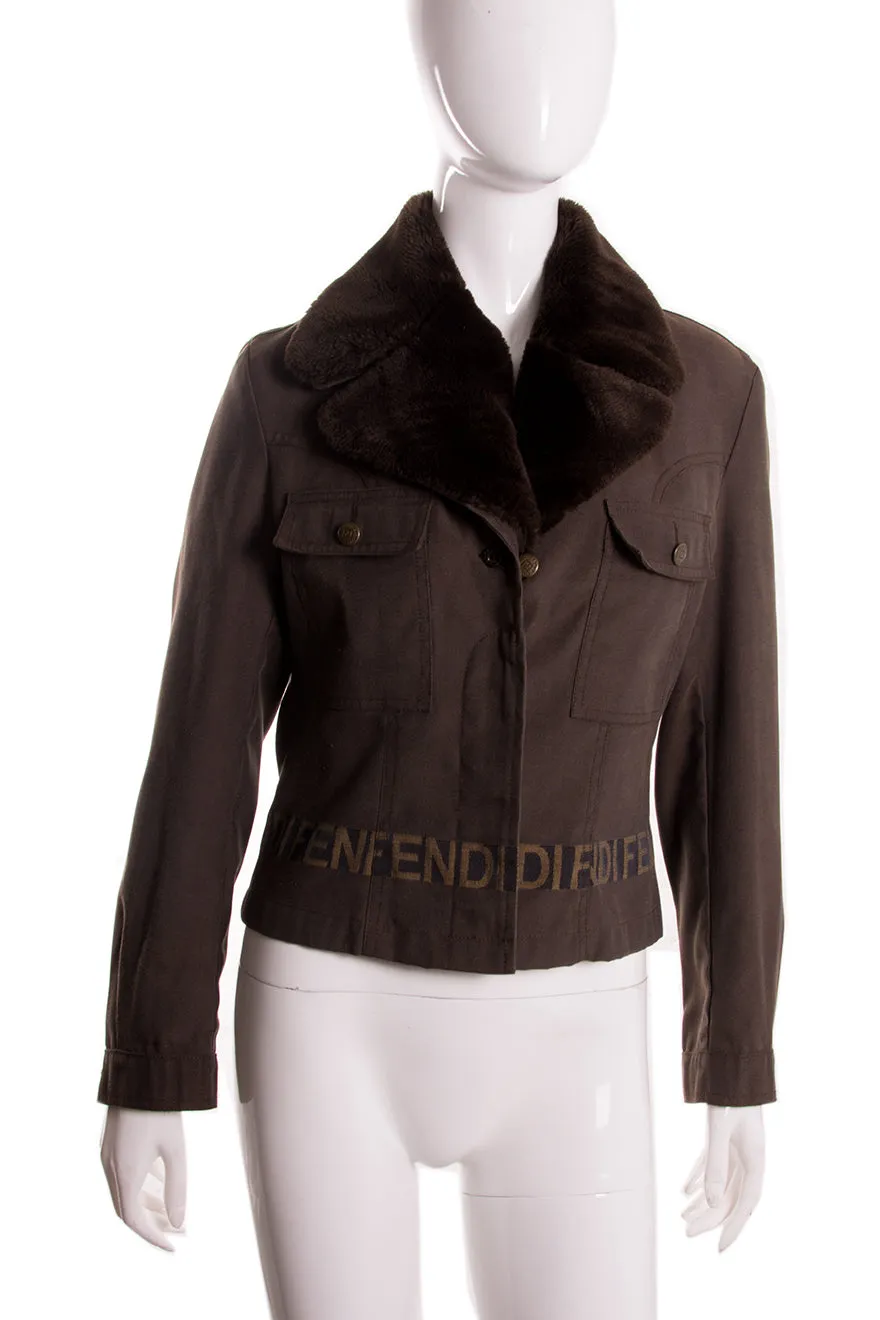 Faux Fur Collar Jacket
