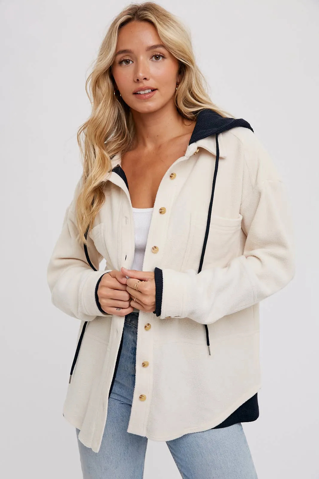Fleece Hooded Shacket