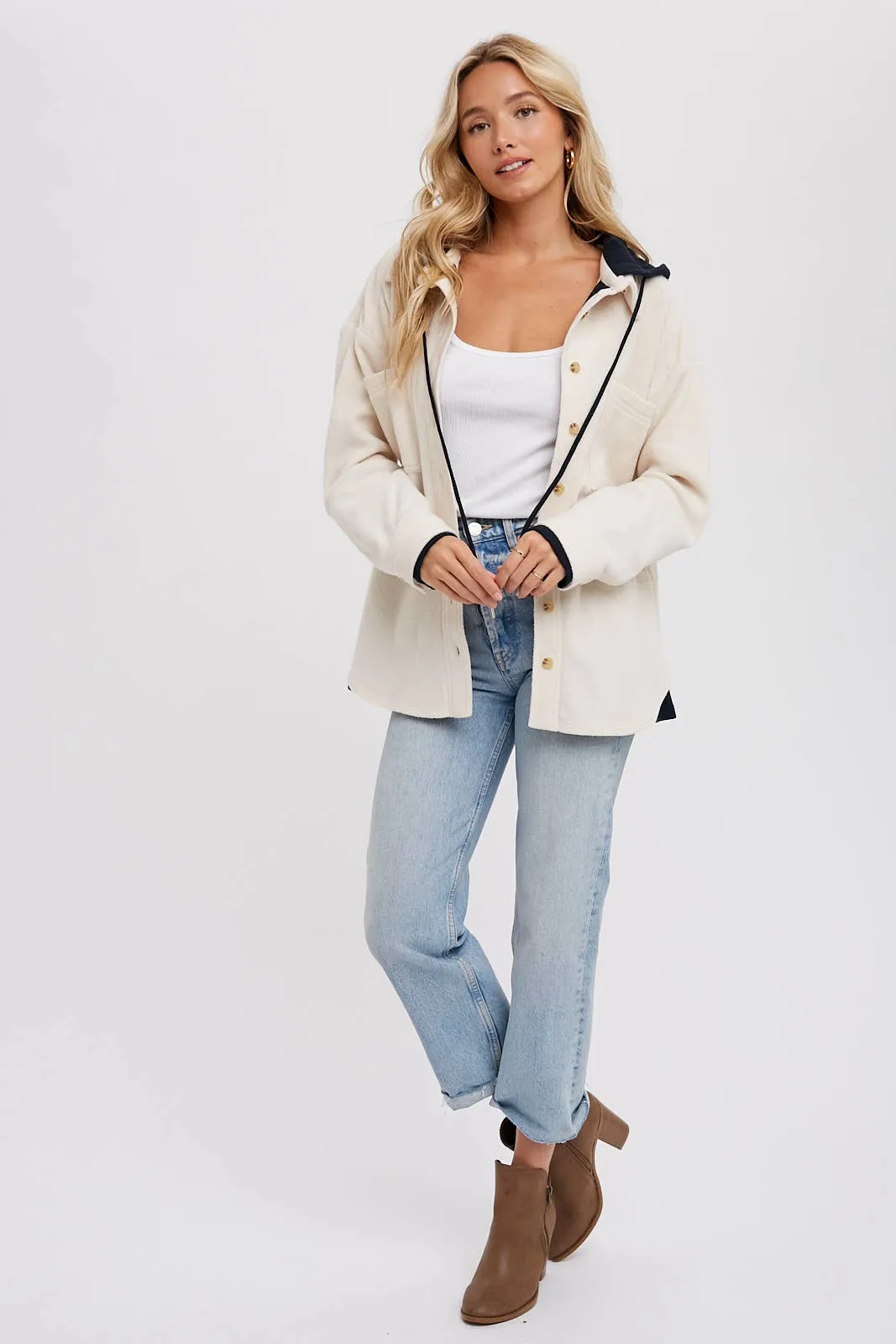 Fleece Hooded Shacket