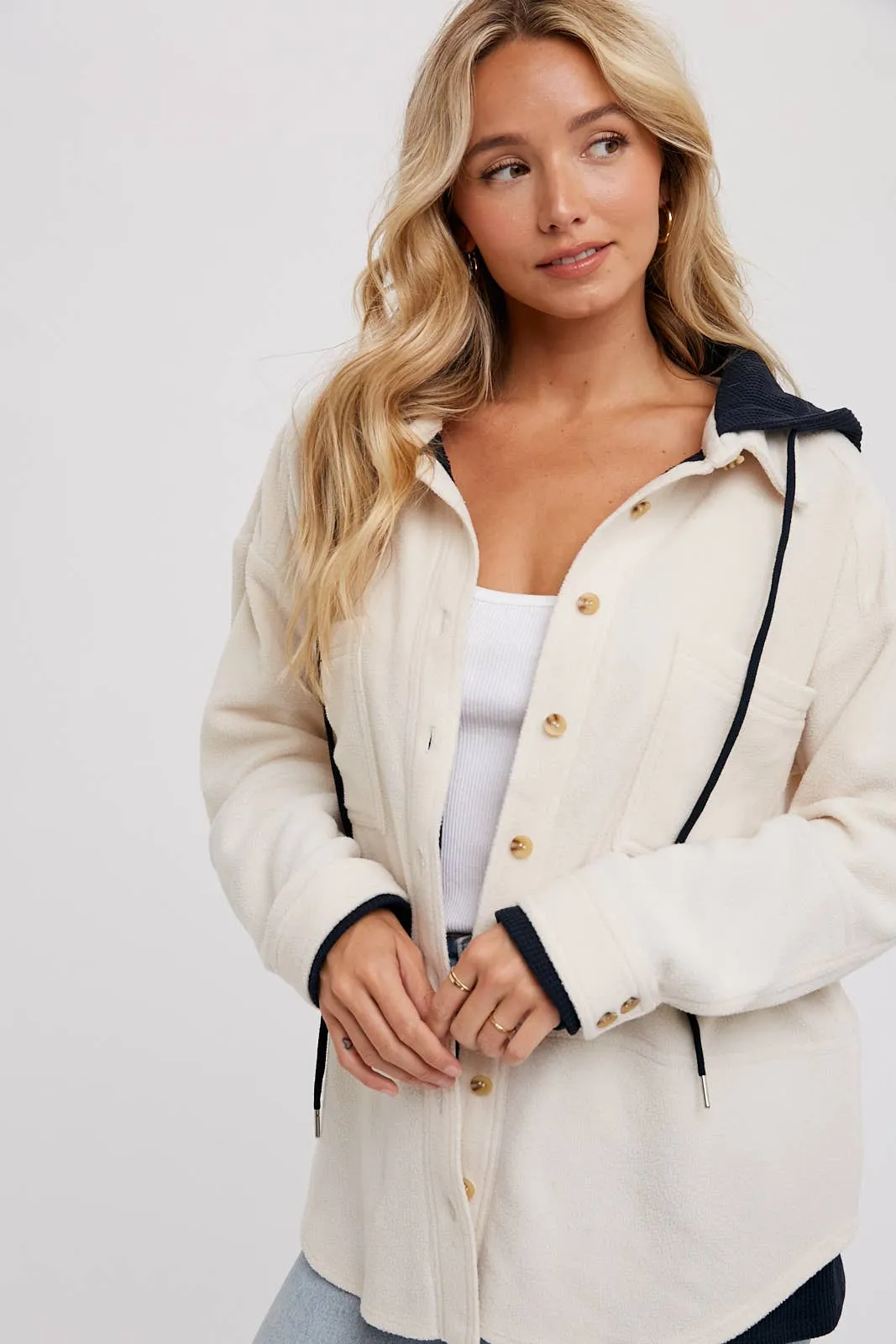 Fleece Hooded Shacket