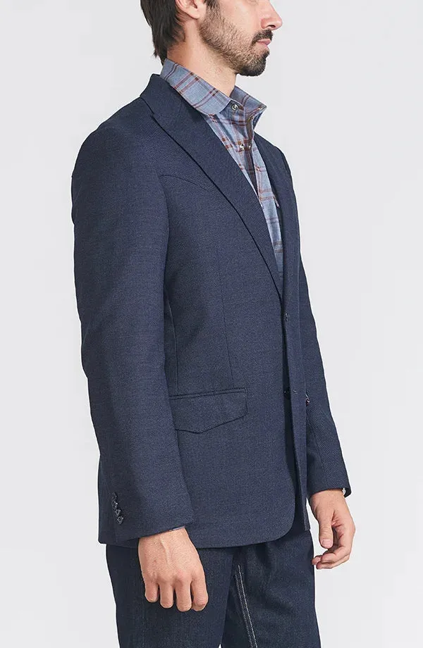Flynt Western Men's Stockyard Sport Jacket in Navy Blue