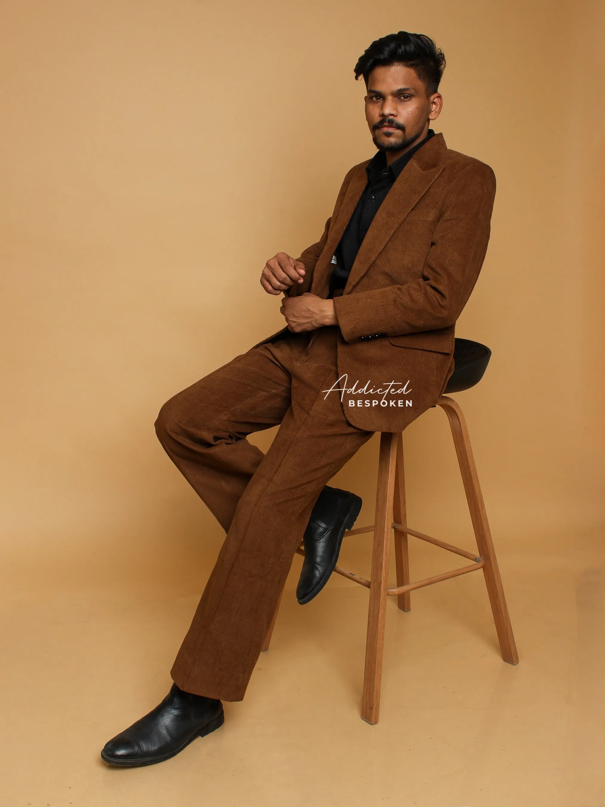 Formal Corduroy Pocket Pantsuit