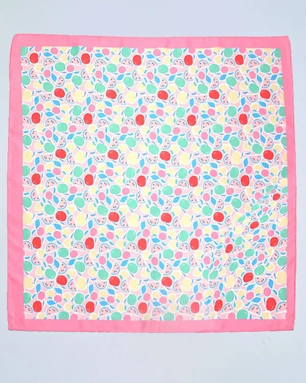 Fruit Print Silk Scarf