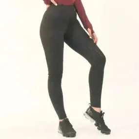 Gallop Riding Tights With Pockets Silicone Knee Riding Tights Black