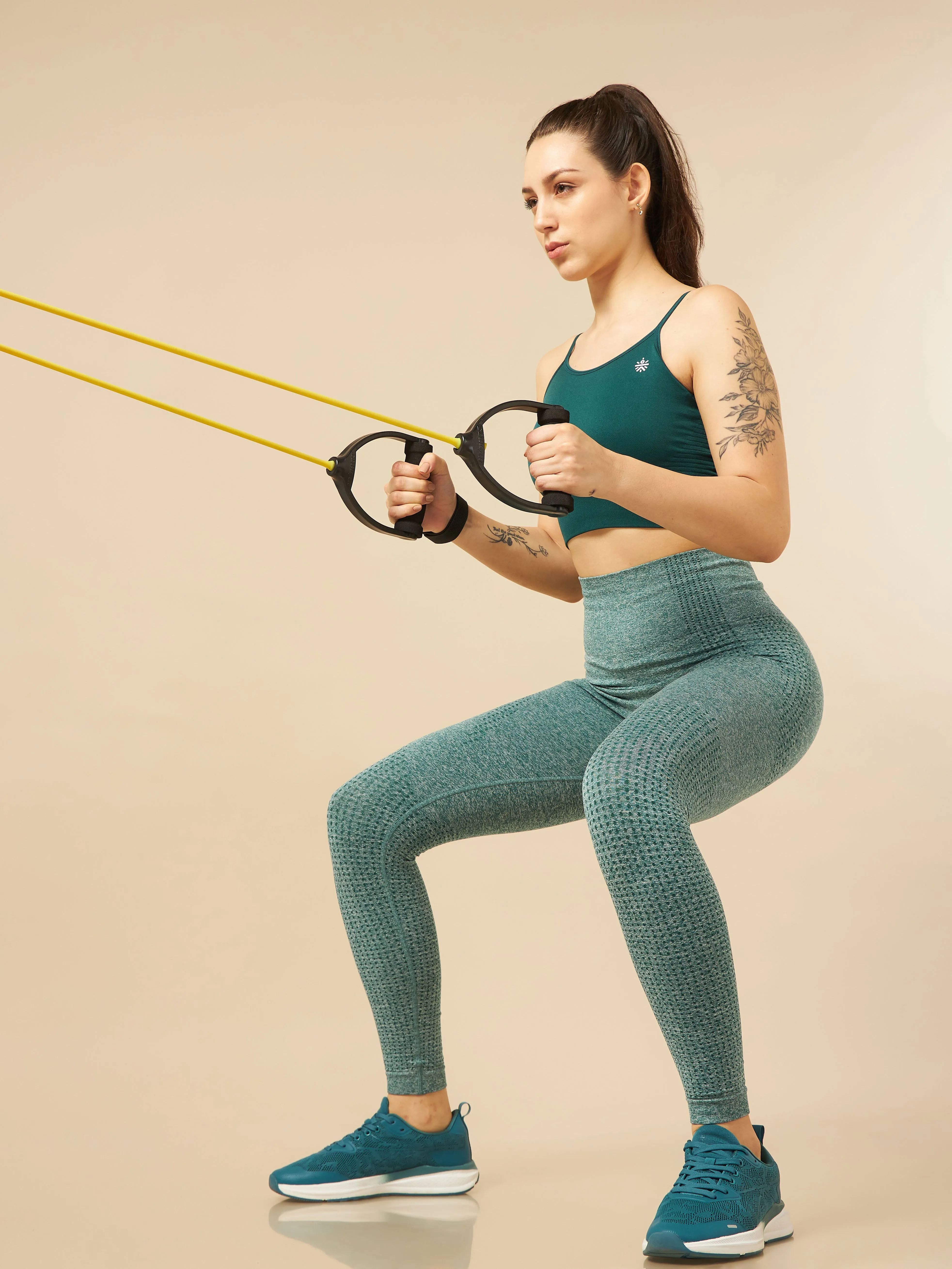 Green Seamless Sports Tights