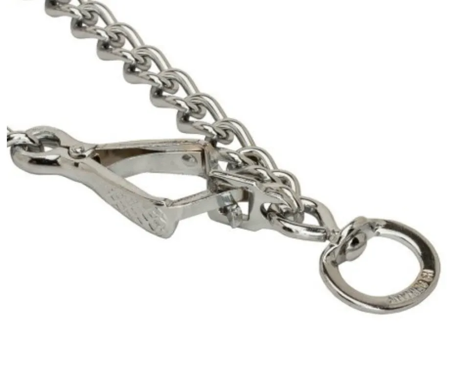 Herm Sprenger Quick Release Prong Collar with Scissor Snap - Chrome