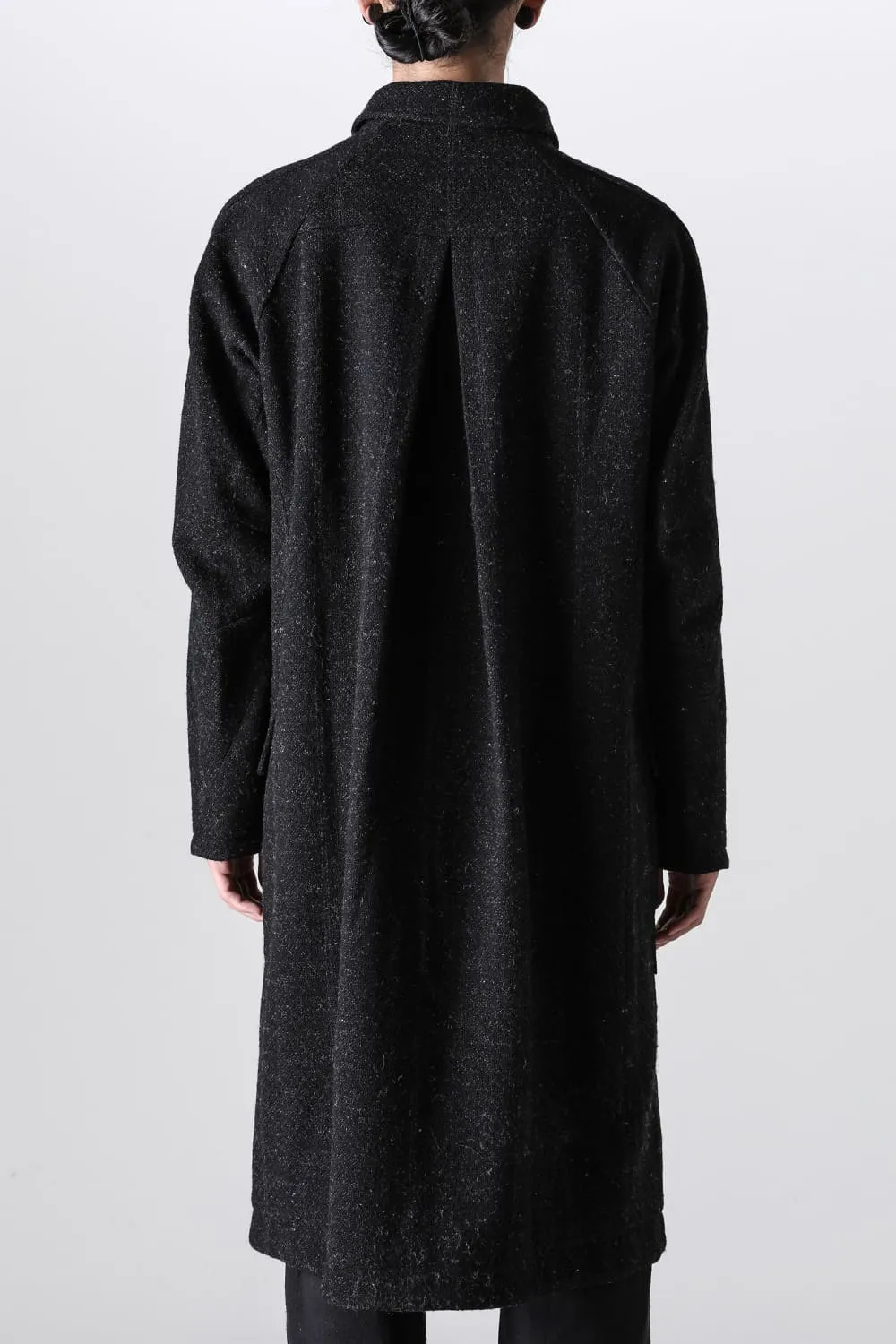 Hight neck coat Shetland wool