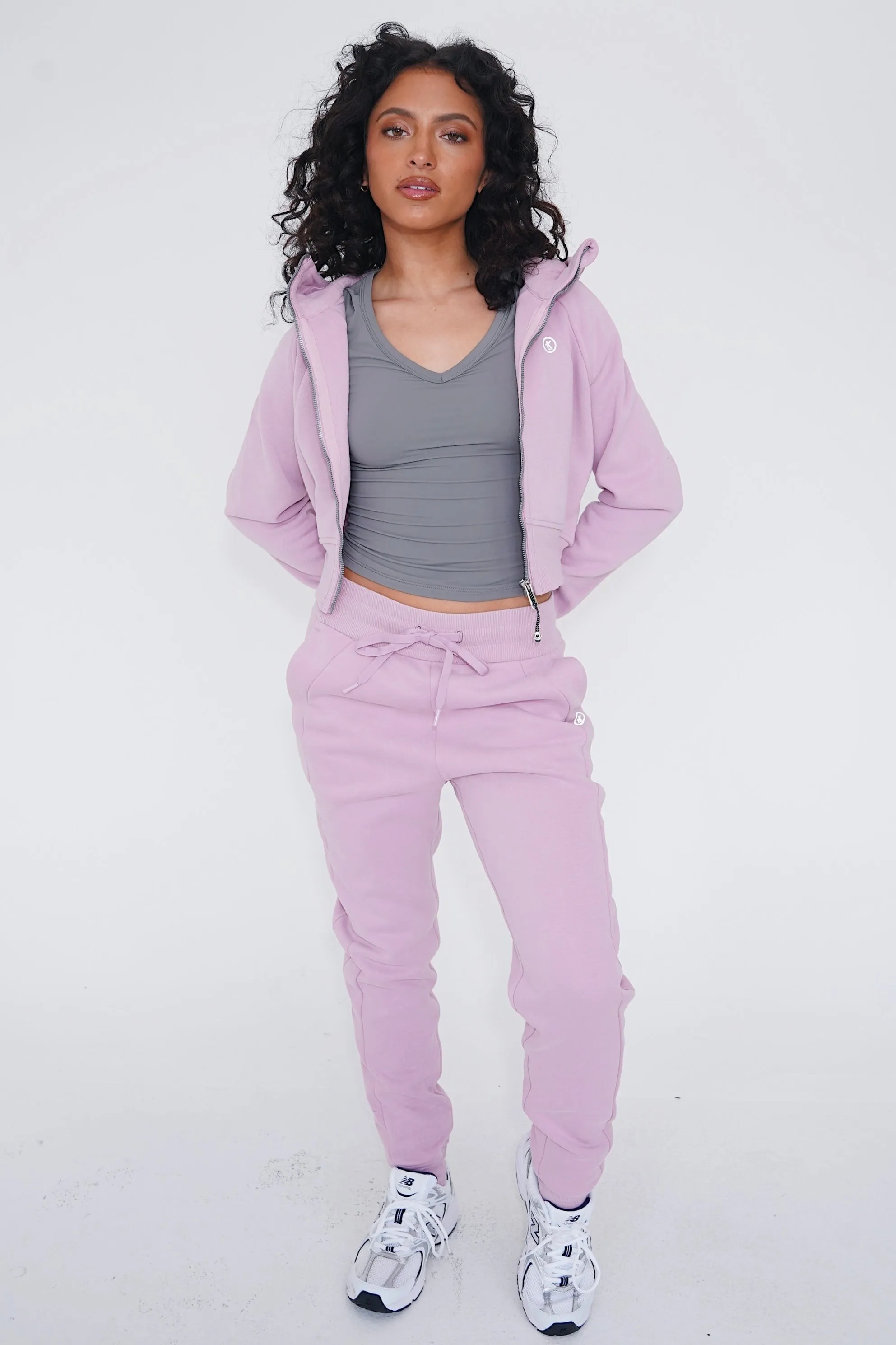 I Make Good Decisions Warm Plush Full Zip Pink Cropped Fleece Jacket