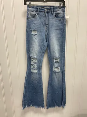 Jeans Flared By Kancan In Blue Denim, Size:0