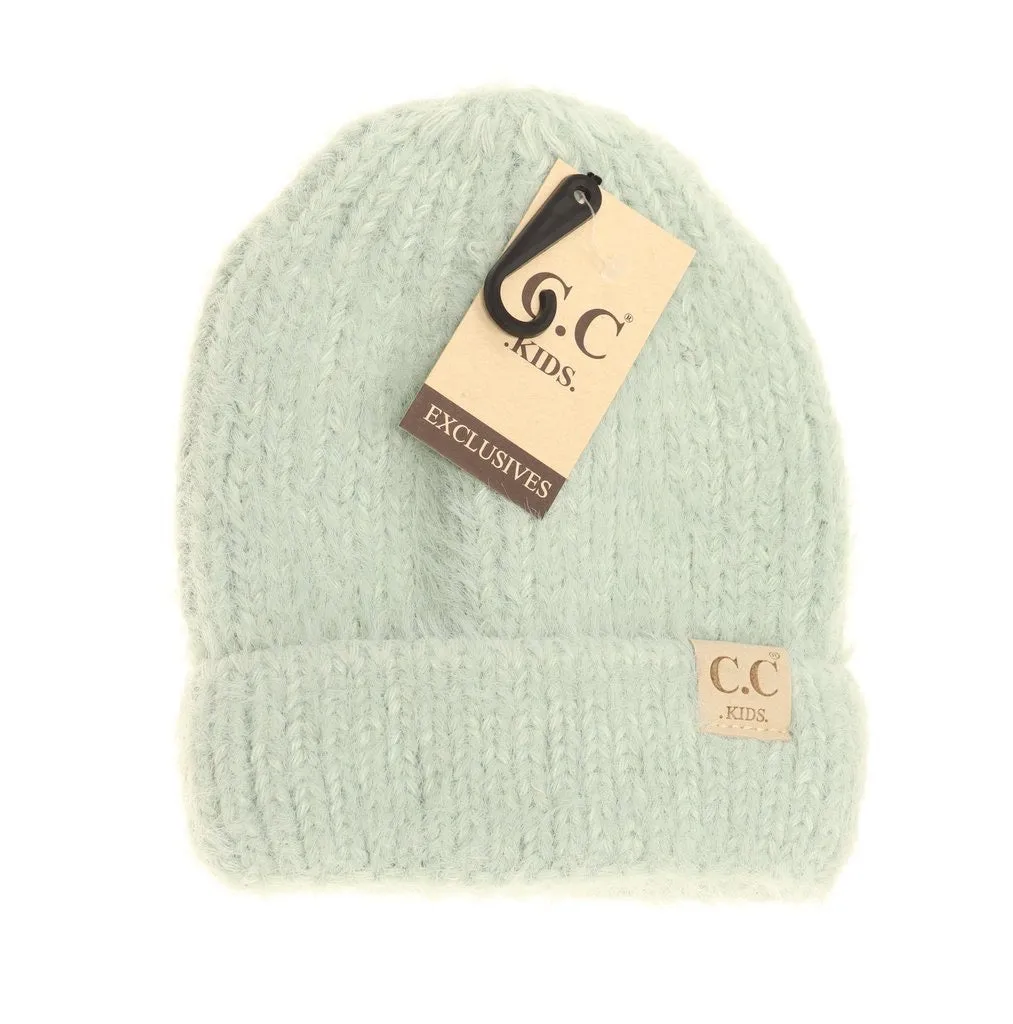 KIDS FUZZY SOLID BEANIE