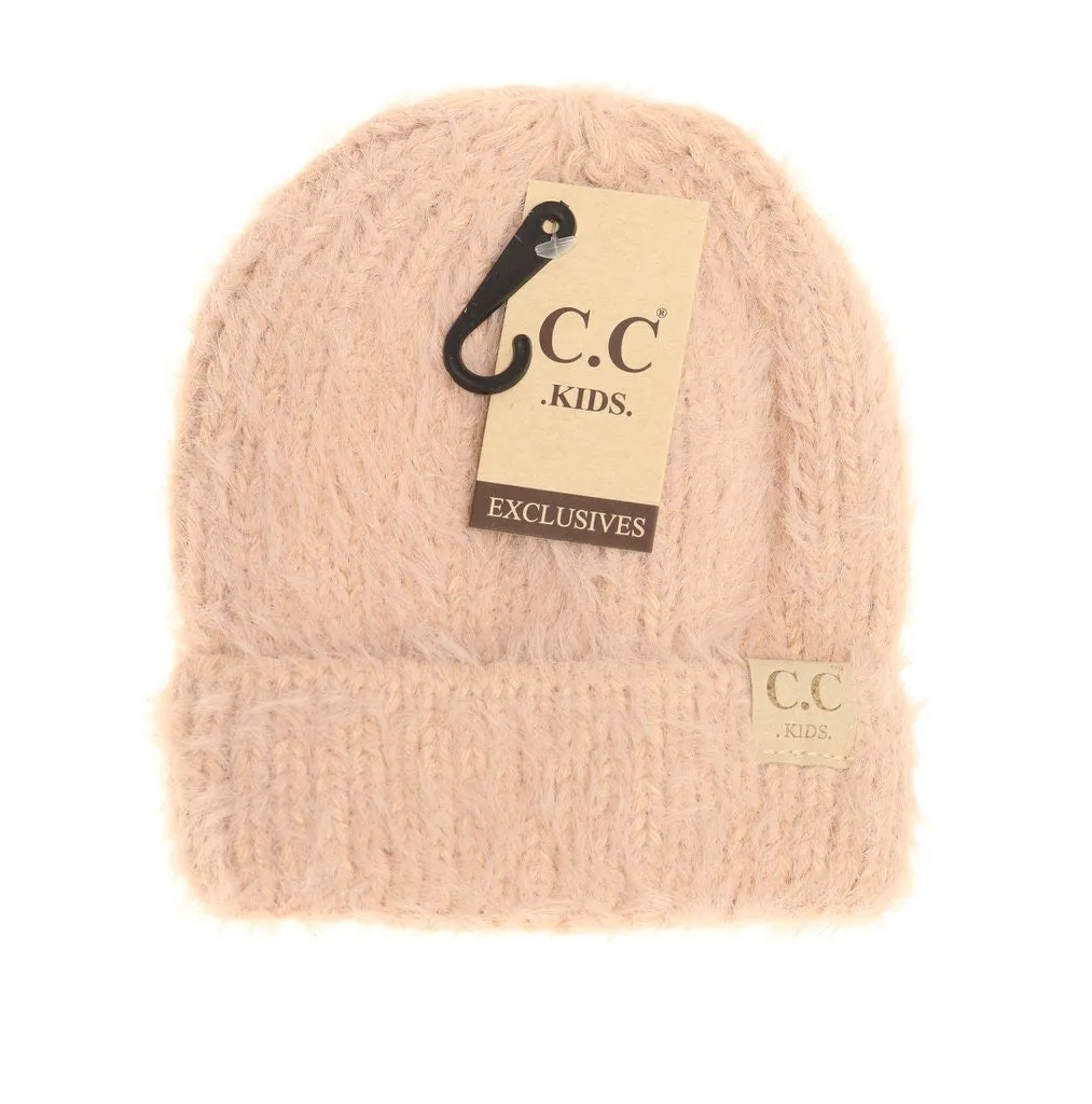 KIDS FUZZY SOLID BEANIE