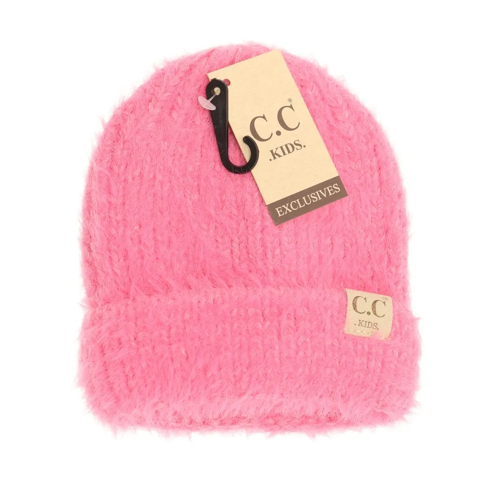 KIDS FUZZY SOLID BEANIE