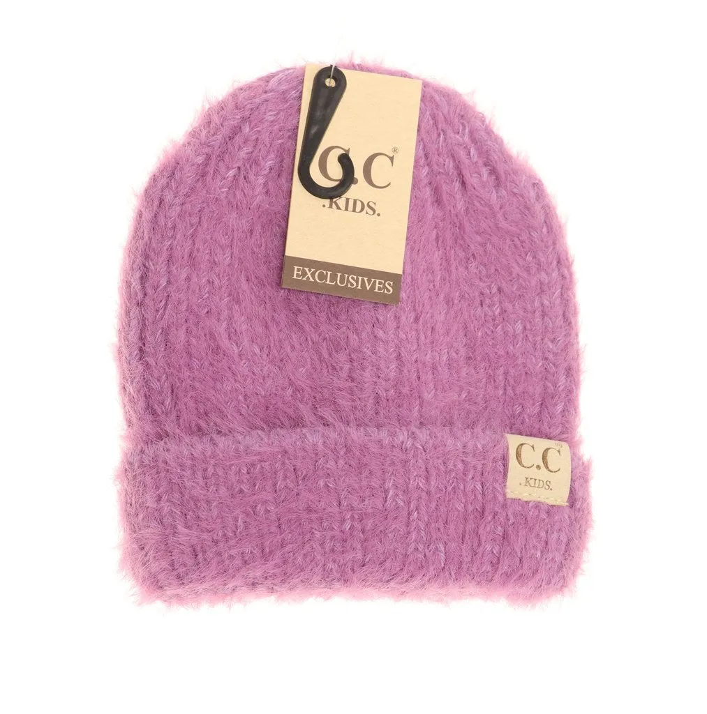 KIDS FUZZY SOLID BEANIE