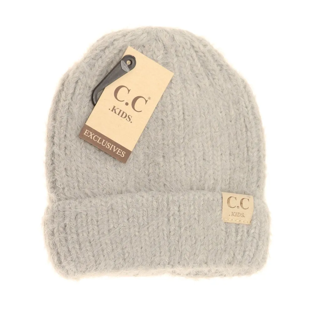KIDS FUZZY SOLID BEANIE