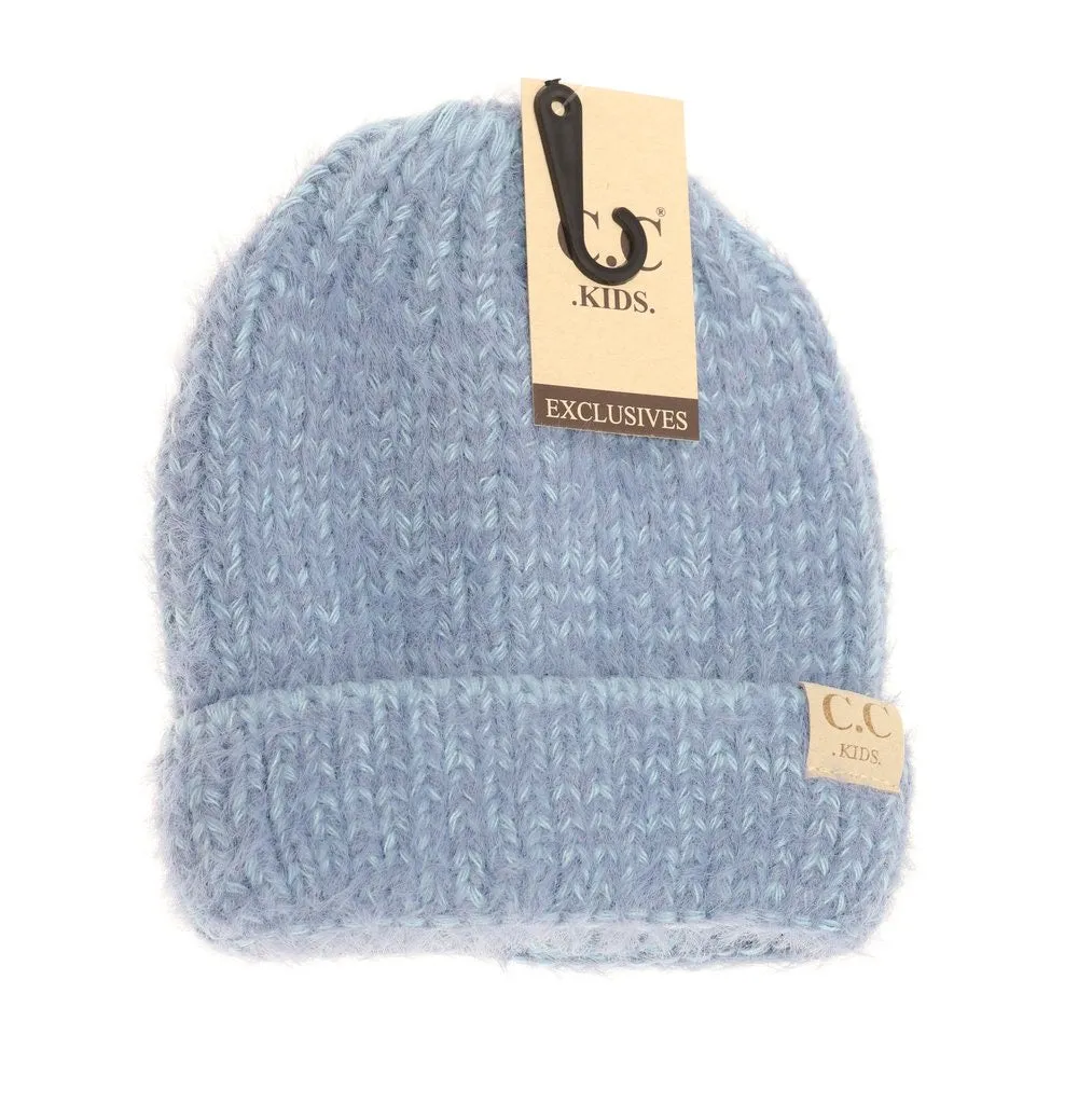 KIDS FUZZY SOLID BEANIE
