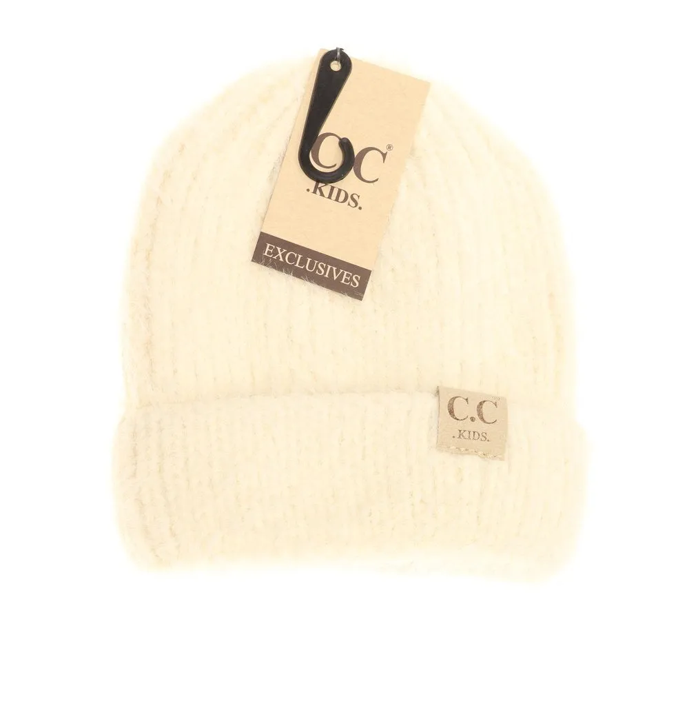 KIDS FUZZY SOLID BEANIE