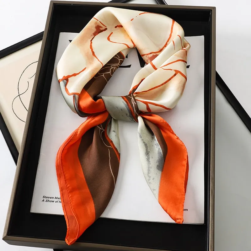 Lady Glams Silk Square Women Neck Scarves - Bandana
