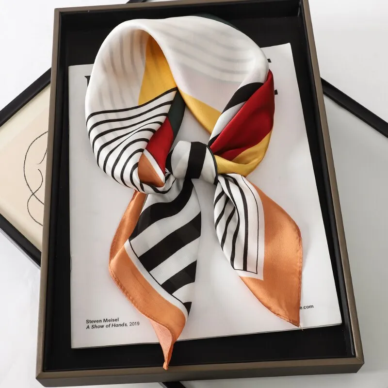 Lady Glams Silk Square Women Neck Scarves - Bandana