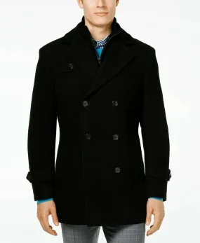 Lauren Ralph Lauren Labrada Wool-Blend Coat Peacoat 38R Black Bib Insert