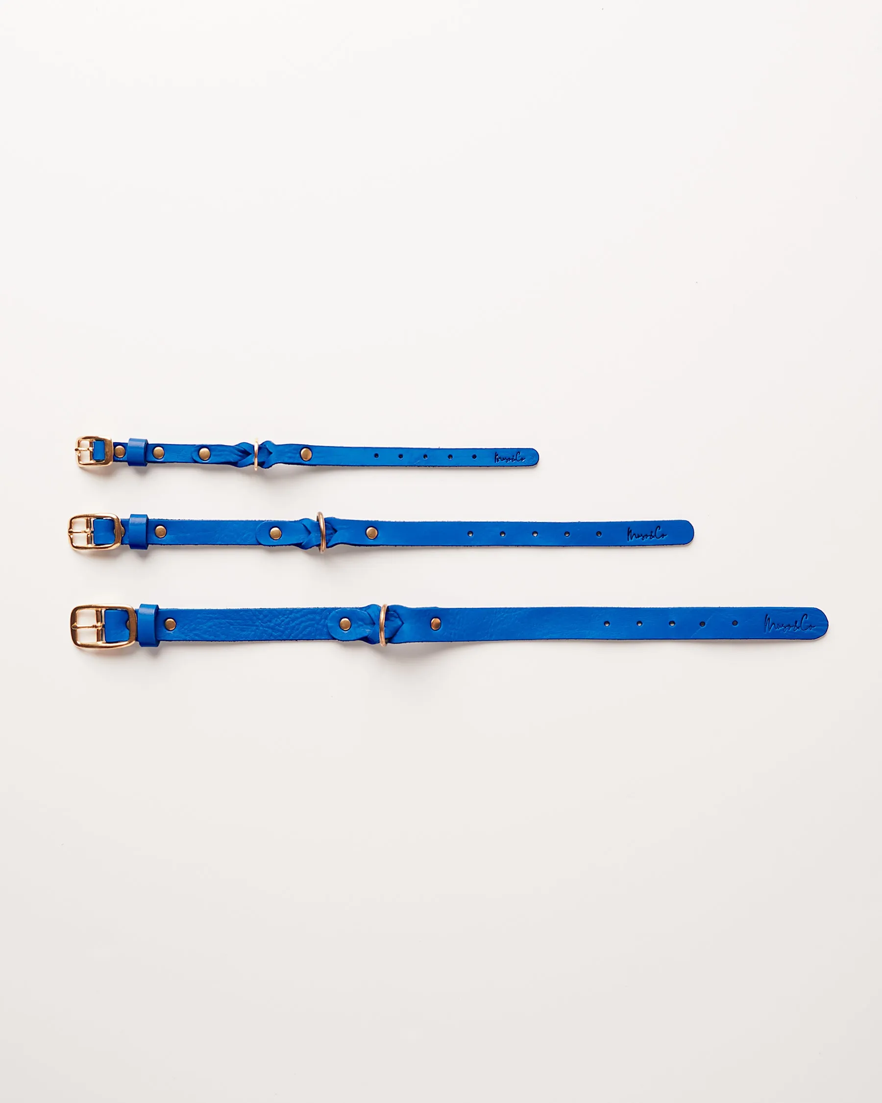 Leather Braided Dog Collar