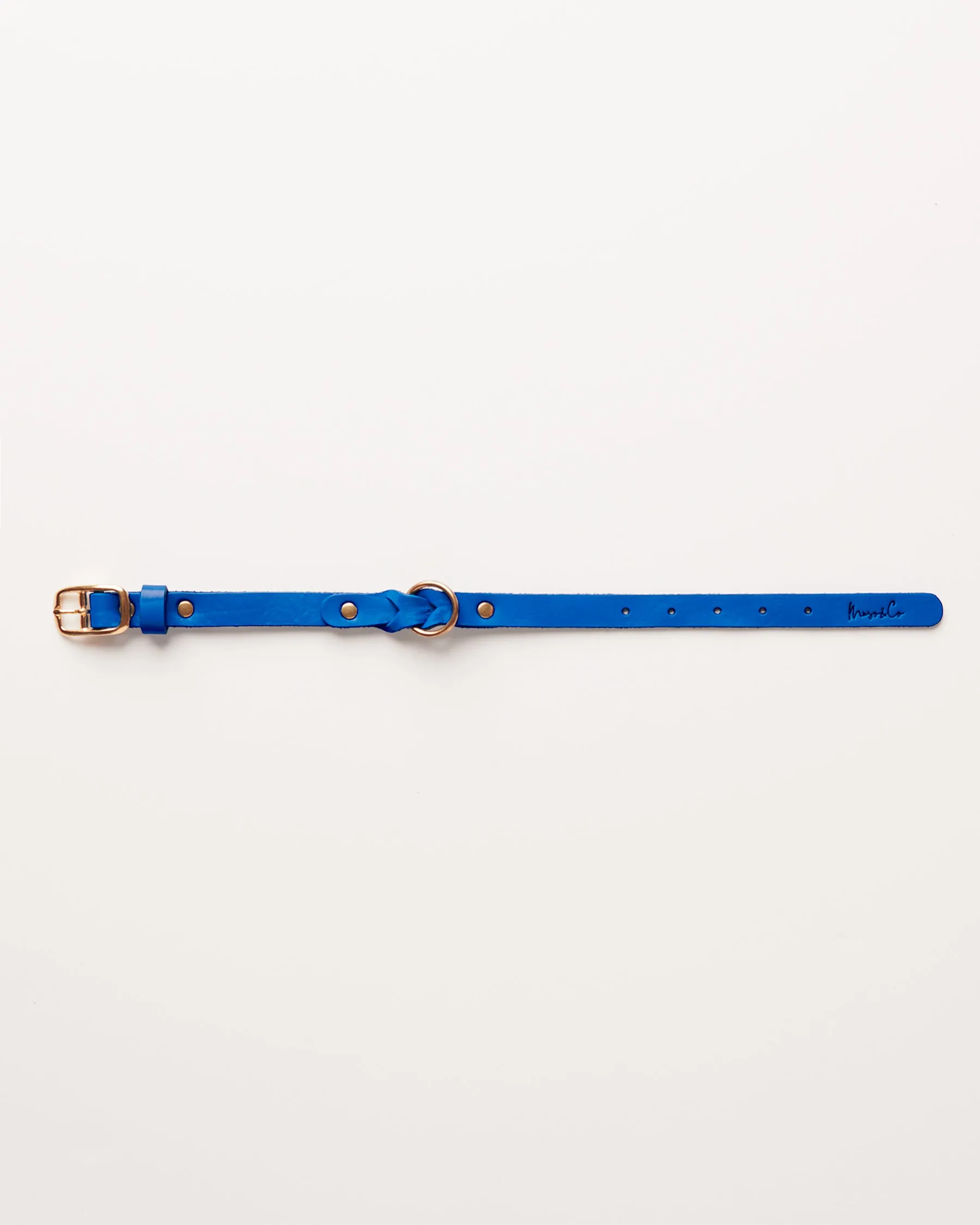 Leather Braided Dog Collar