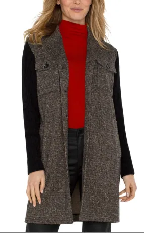 Liverpool Herringbone Coatigan Sweater