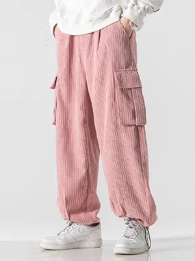 Loose Corduroy Cargo Pants