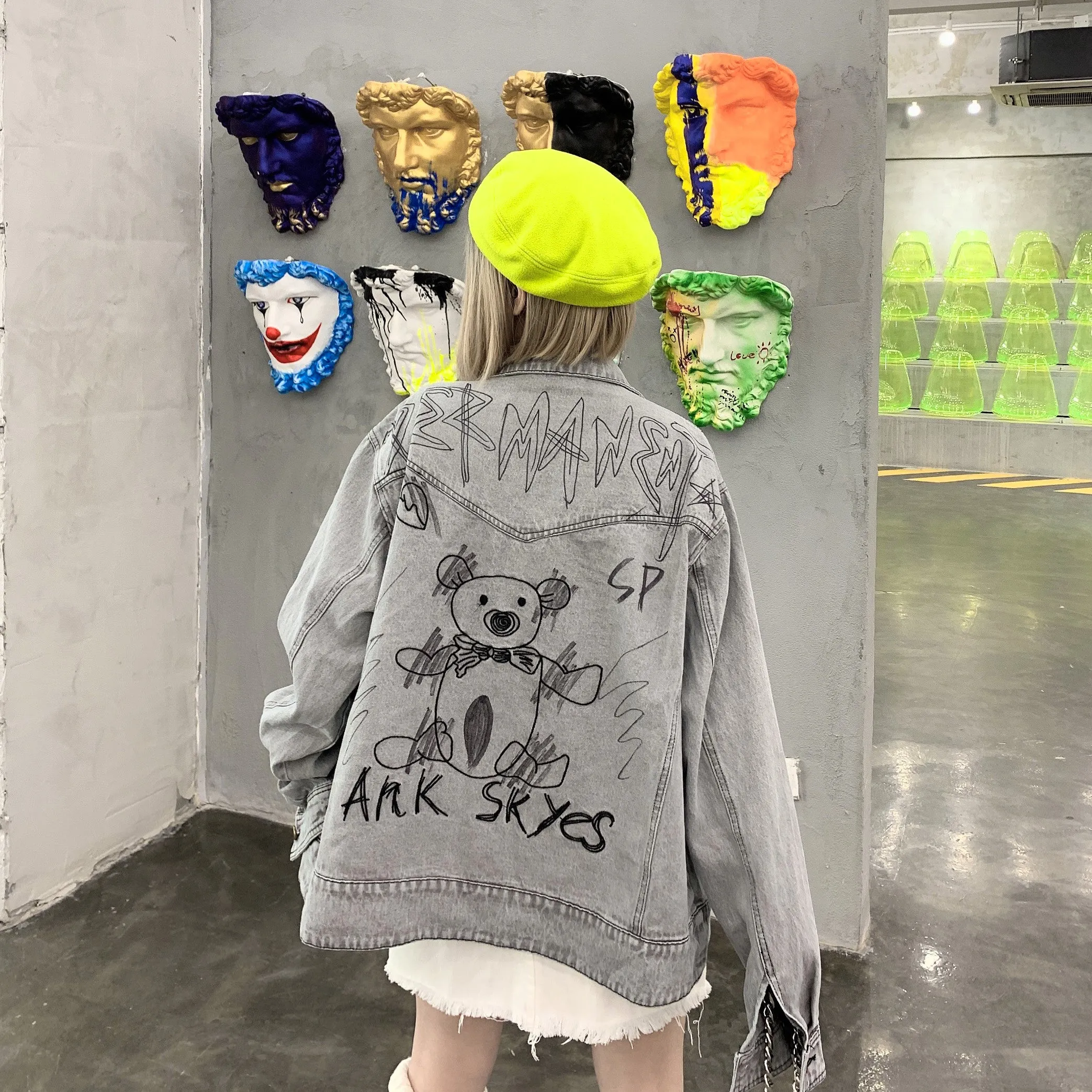 MALYBGG Embroidered Denim Jacket for a Sweet Look 8039LY
