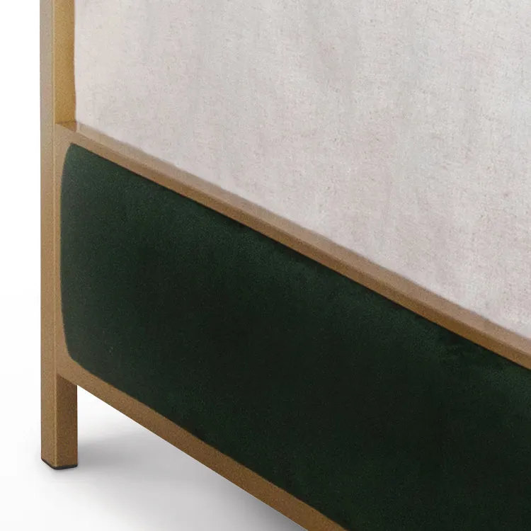 Mason Upholstered Iron Headboard with Upholstered Surround by Wesley Allen